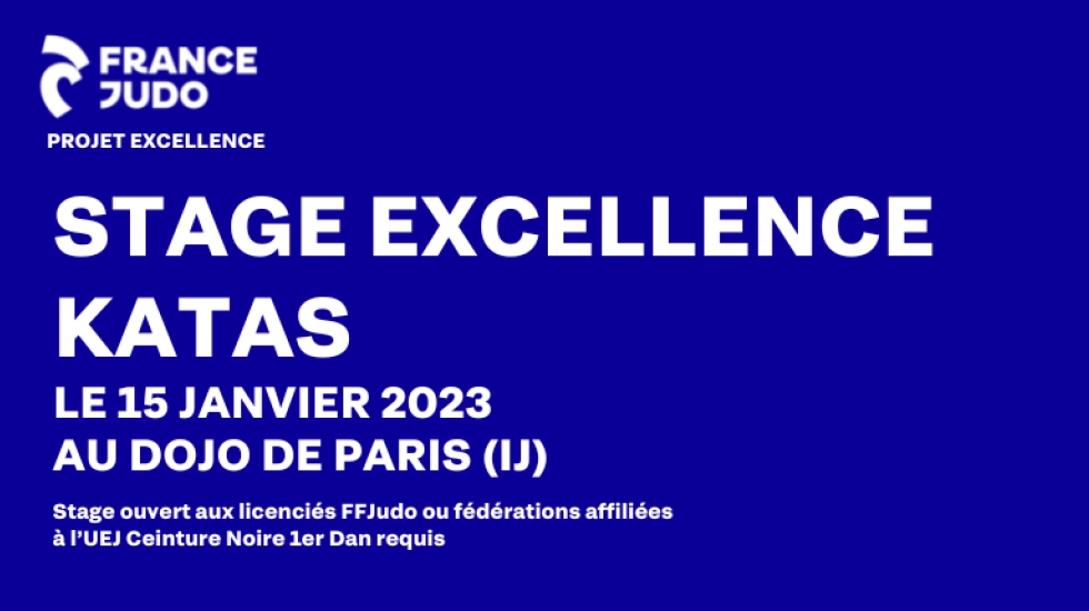 DERNIÈRES PLACES DISPONIBLES POUR LE STAGE EXCELLENCE KATA DU 15 JANVIER