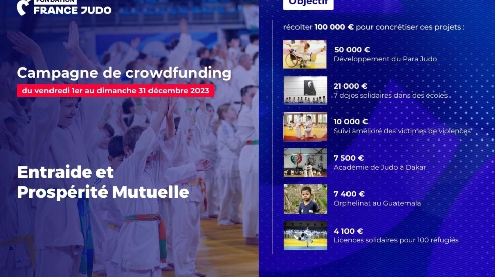 Campagne de crowdfunding : soutenez la Fondation France Judo