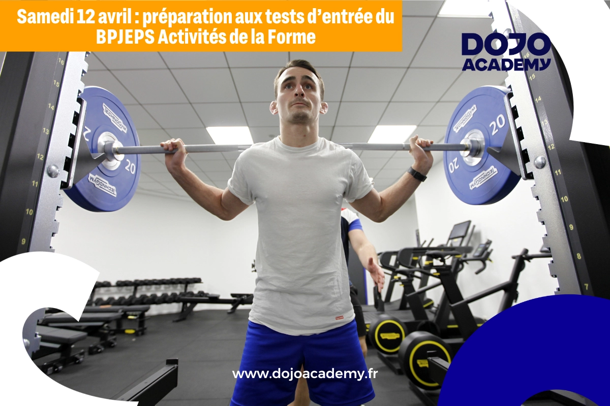 Samedi 12 avril, viens te préparer aux tests d'entrée du BPJEPS Activités de la Forme !