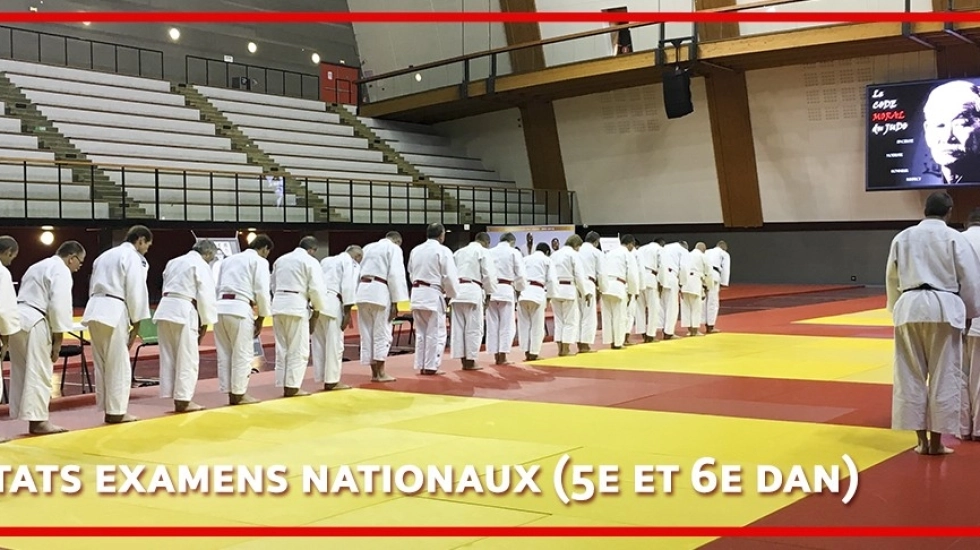 Résultats examens nationaux (5e et 6e dan)