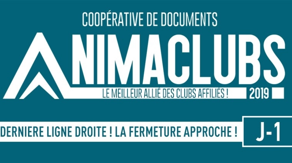 ANIMACLUBS - FERMETURE LE 31/10/2019