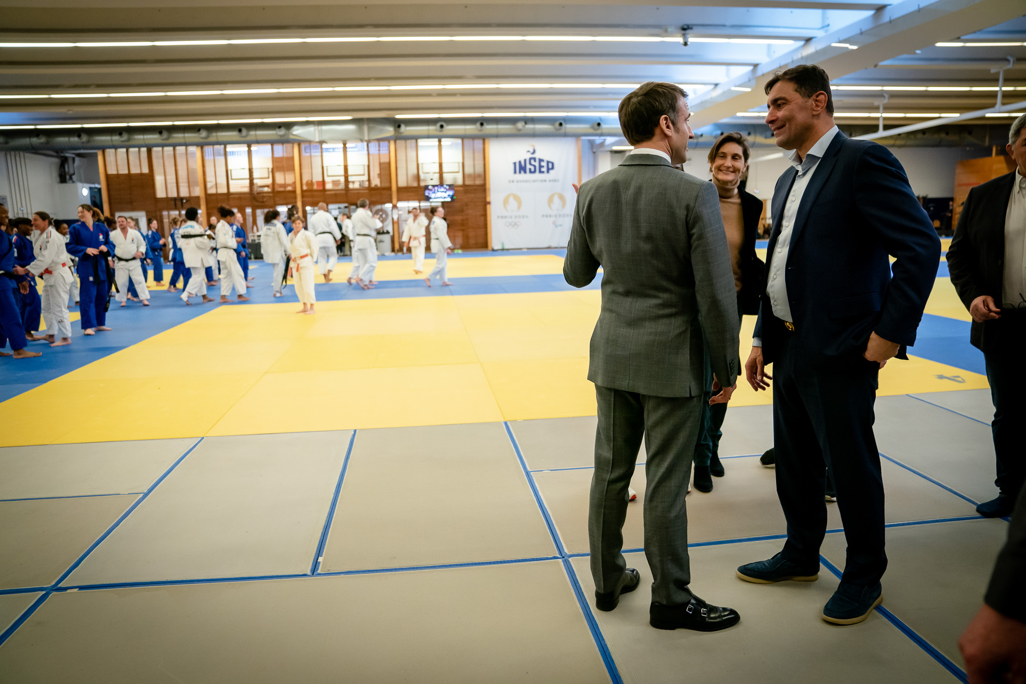 Photos Visite D Emmanuel Macron Au Dojo De L INSEP Galerie France Judo